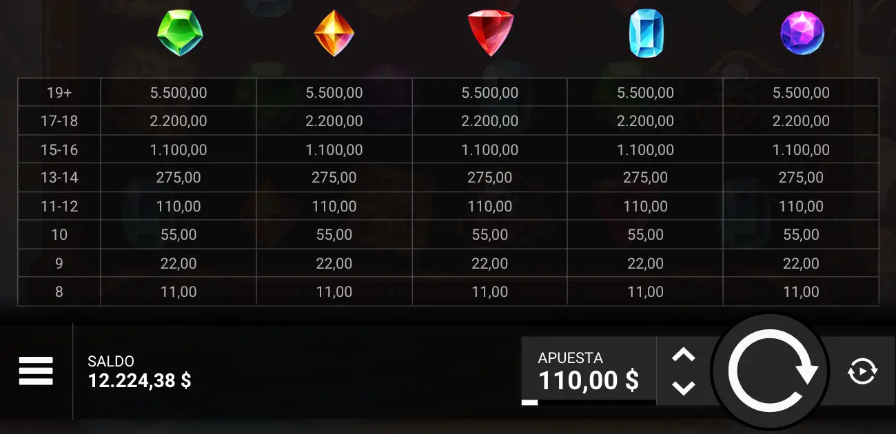 Pirate Bonanza — Símbolos de bajo valor